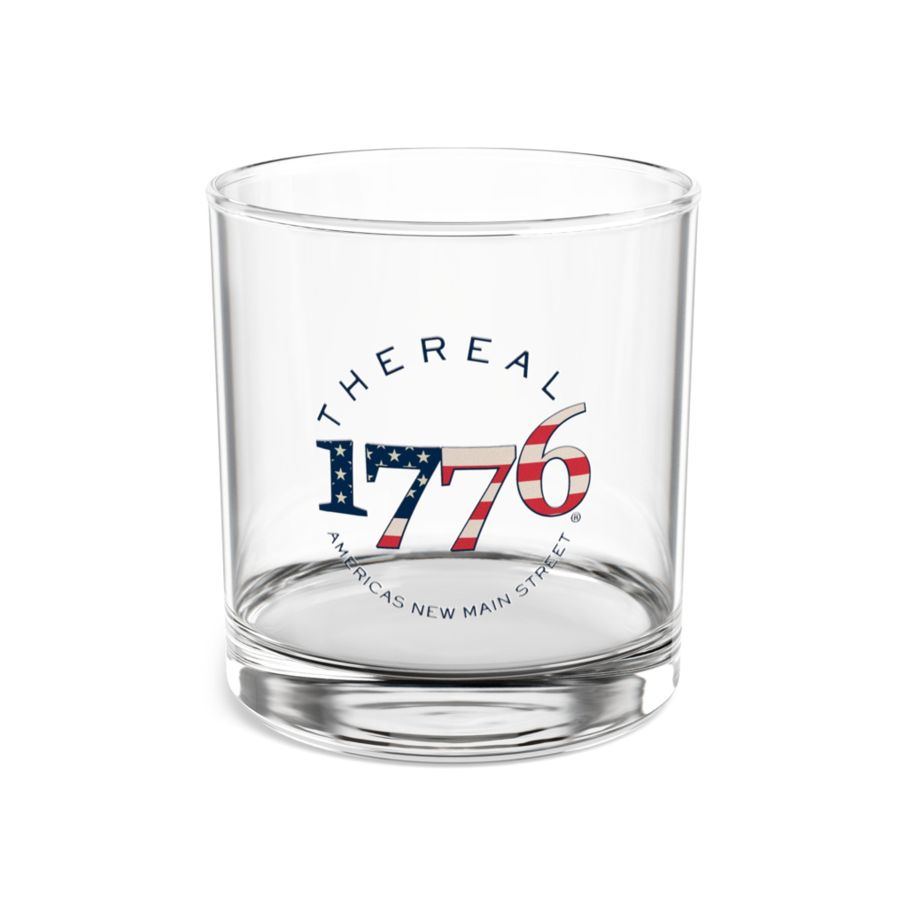 TheReal 1776 Official Rocks Glass — 10oz Patriotic Whiskey Tumbler