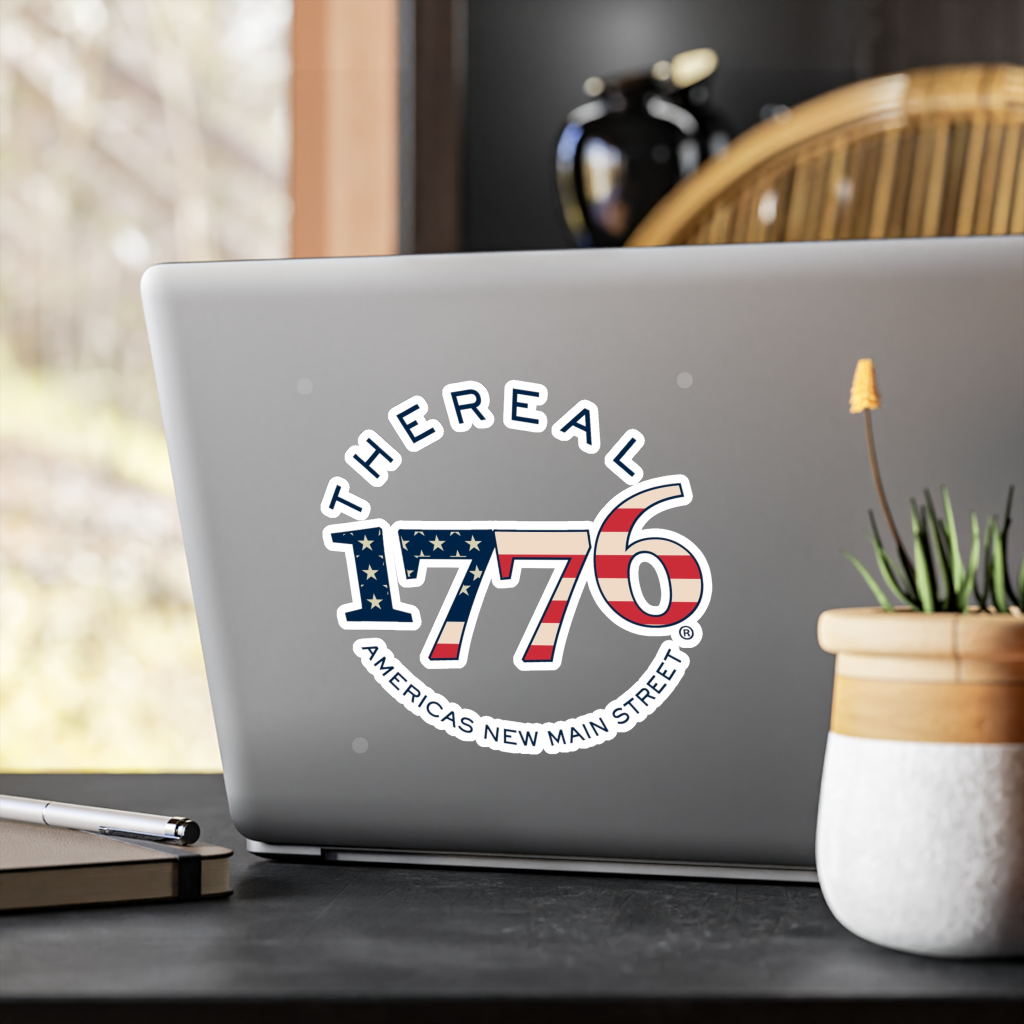 TheReal 1776 American Flag Kiss-Cut Vinyl Sticker — Patriotic Decal for Windows, Laptops & Cars - Image 5